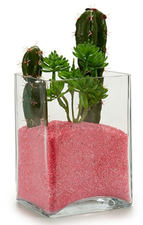 decoratiezand 8 x 8 x 25 cm zand roze