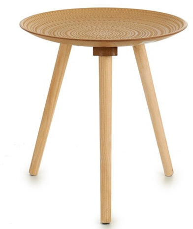 bijzettafel 40 x 40 x 42 cm hout lichtbruin