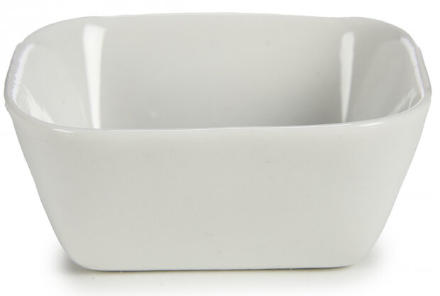 schaaltjes 8 x 8 x 3 cm porselein wit 6 stuks