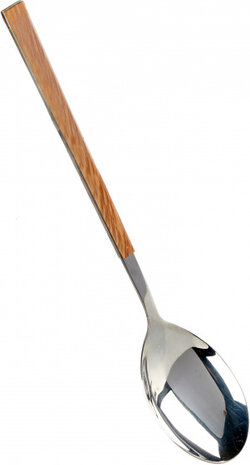 keukenlepel 21 x 4,3 x 2 cm RVS/hout zilver/naturel