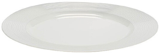 decoratieschaal gestreept 33 x 2 cm wit