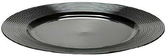 decoratieschaal gestreept 33 x 2 cm zwart