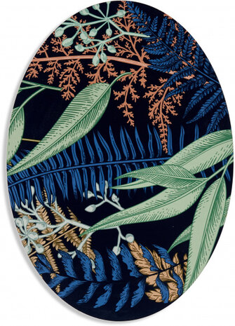 wanddecoratie 50 x 70 x 2 cm blauw/groen