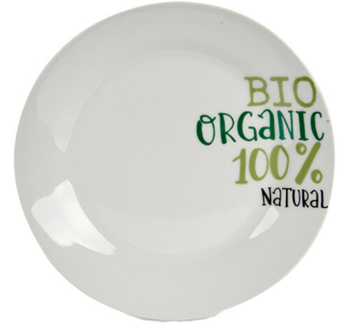 dessertbord Bio Organic 19 cm porselein wit