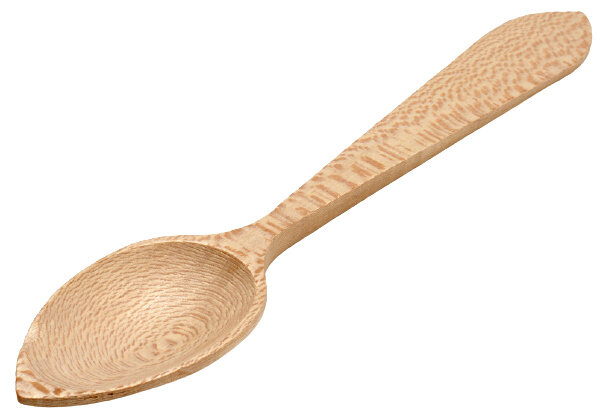 opscheplepel 30 cm hout naturel