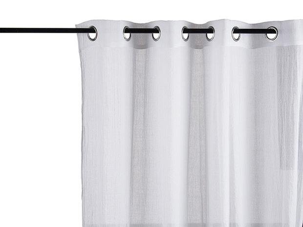 gordijnen 140 x 260 cm polyester lichtgrijs