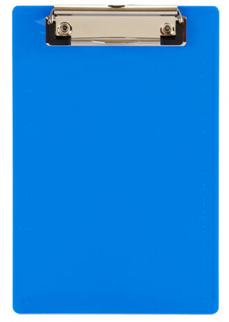 klembord 22 x 14,5 x 1,5 cm PVC blauw/zilver