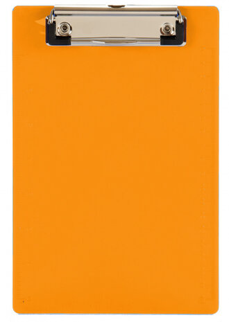 klembord 22 x 14,5 x 1,5 cm PVC oranje/zilver