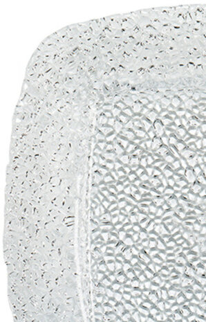gebaksbord druppels 27 x 27 x 2,5 cm glas transparant