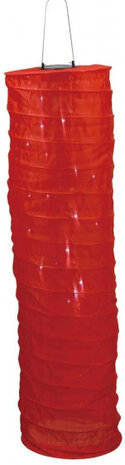 lampion LED zonne-energie 20 x 90 cm rood