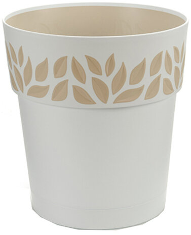 bloempot Cloe 19 x 19 cm waterreservoir wit