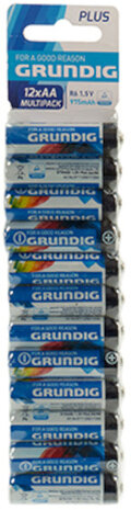 batterijen Plus AA R6 1.5V zink 12 stuks
