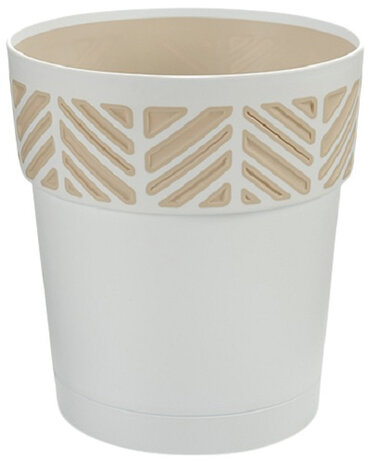bloempot Orfeo 15 x 15 cm waterreservoir wit