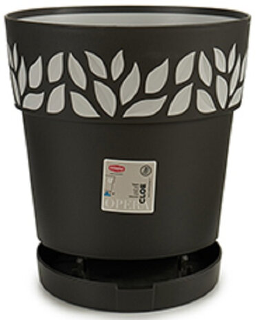bloempot Cloe 30 x 30 cm waterreservoir zwart