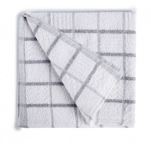 microvezeldoek 50 x 50 cm wit/grijs