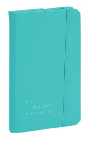 notitieboek gelinieerd 1,5 x 14 x 9 cm turquoise