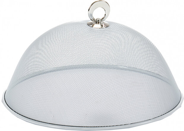 vliegenkap 30 cm staal wit/zilver