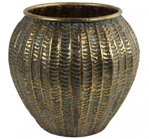 bloempot Josine 35 x 32 cm staal/nikkel koper