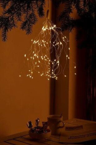 sfeerverlichting Fairy 120 led 75 cm zilver/goud