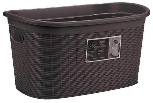 wasmand Elegant 35 liter 57,5 x 37 x 26 cm bruin