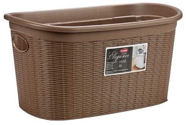 wasmand Elegant 35 liter 57,5 x 37 x 26 cm caramel