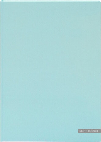 schrift Soft Touch Pastel gelinieerd A4 blauw