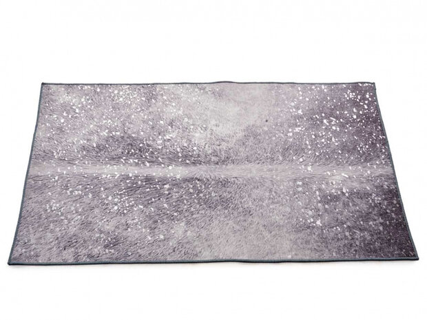 vloerkleed 100 x 150 cm polyester grijs/wit