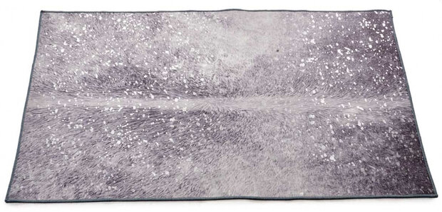 vloerkleed 133 x 190 cm polyester grijs/wit
