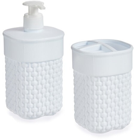 badkameraccessoireset 580 ml wit 2-delig