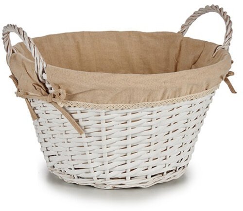 mandje 15 liter riet grijs/bruin