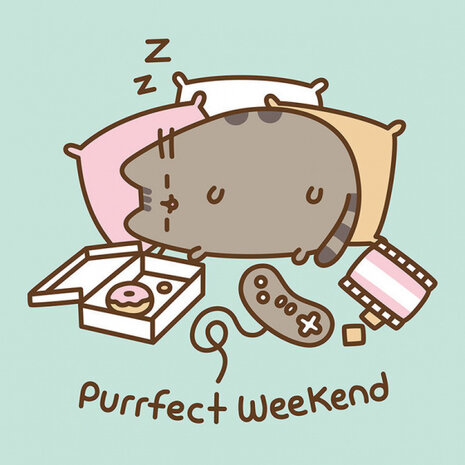 wanddecoratie Purrfect 30 x 30 cm canvas groen