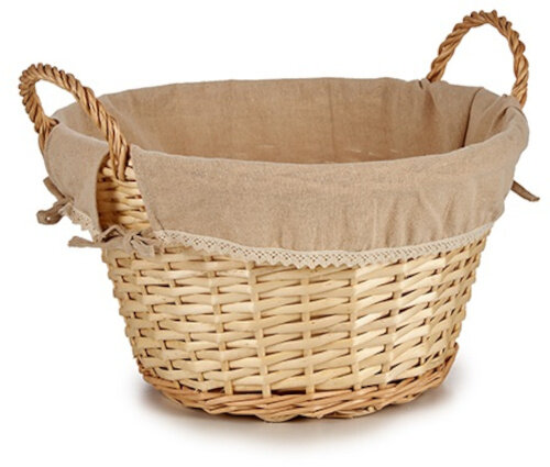 mandje 15 liter riet naturel/bruin