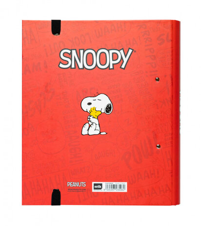 ringbandmap Snoopy 2-rings A4 karton rood
