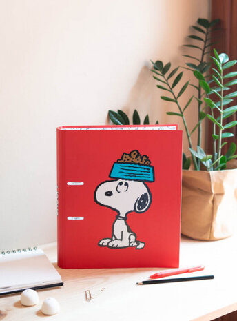 ringbandmap Snoopy 2-rings A4 karton rood