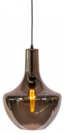 hanglamp Luna 37 x 130 cm E27 smoke/zwart
