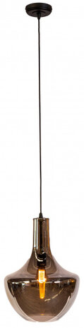 hanglamp Luna 37 x 130 cm E27 smoke/zwart