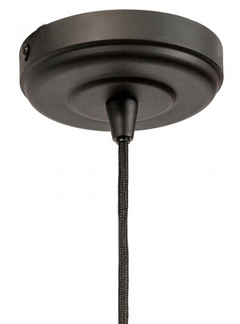 hanglamp Luna 37 x 130 cm E27 smoke/zwart