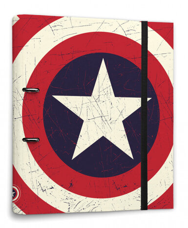 ringbandmap Captain America 2-rings A4 karton rood/wit