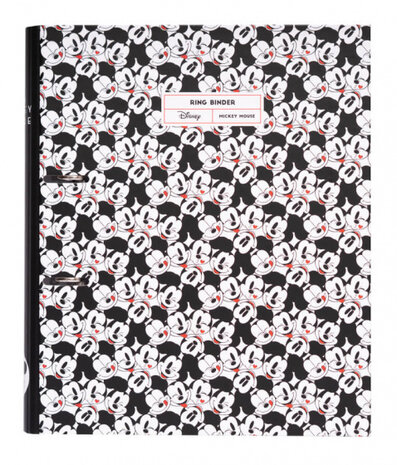 ringbandmap Mickey Mouse 2-rings A4 zwart/wit/rood
