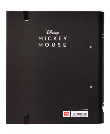 ringbandmap Mickey Mouse 2-rings A4 zwart/wit/rood
