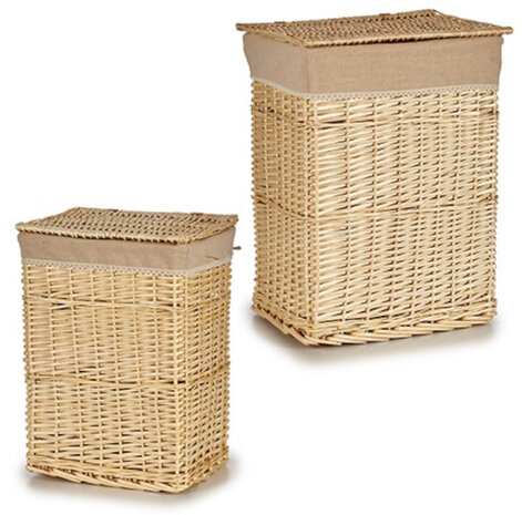 wasmanden 40/15 liter riet naturel 2 stuks