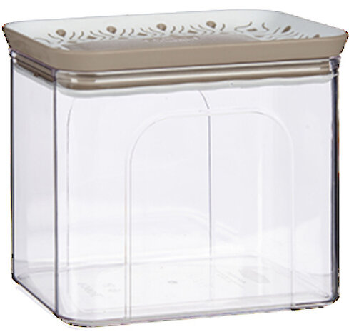 bewaardoos Tosca 1200 ml transparant/taupe/wit