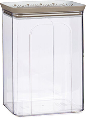 bewaardoos Tosca 2200 ml 19,5 cm transparant/taupe