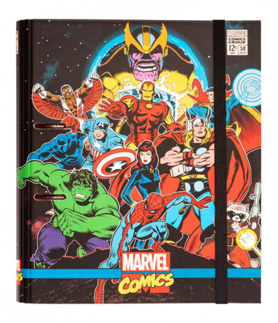 ringbandmap Comics 2-rings A4 karton zwart