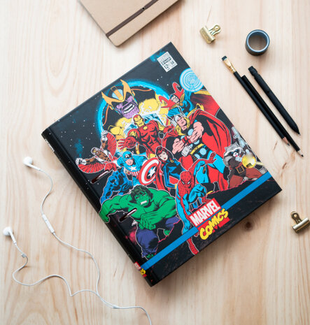 ringbandmap Comics 2-rings A4 karton zwart