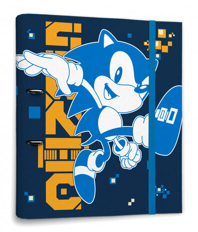 ringbandmap Sonic 2-rings junior A4 karton blauw