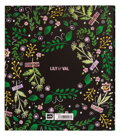 ordner Lily &amp; Val 2-rings A4 karton zwart/groen