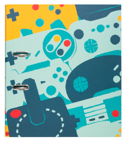 ordner Gameration 2-rings A4 karton blauw/geel