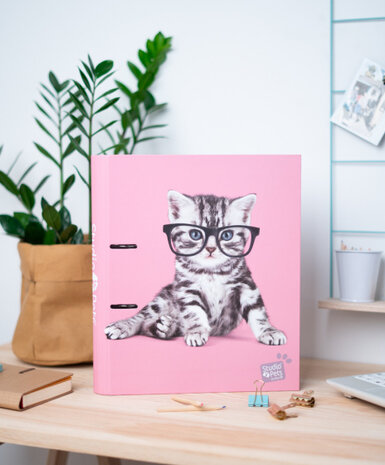 ringbandmap kat 2-rings A4 karton roze/paars