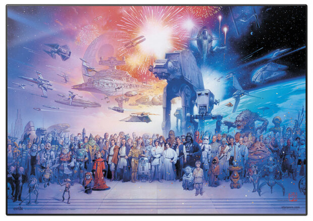 bureauonderlegger Star Wars 34,5 x 49,5 cm PVC blauw